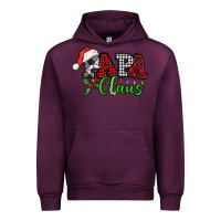 Mauve Wine Papa Claus with christmas lights and mistletoe Urban Hoodie - NancyCooperArtShop