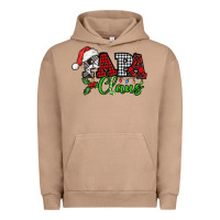 Pigment Burro Papa Claus with christmas lights and mistletoe Urban Hoodie - NancyCooperArtShop