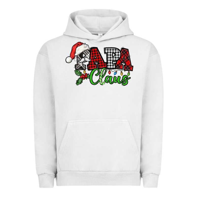 Papa Claus With Christmas Lights And Mistletoe Urban Hoodie by NancyCooperArtShop | Teevron