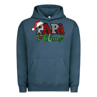 Pigment Midnight Navy Papa Claus with christmas lights and mistletoe Urban Hoodie - NancyCooperArtShop