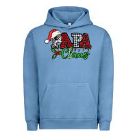 Pigment Pebble Blue Papa Claus with christmas lights and mistletoe Urban Hoodie - NancyCooperArtShop