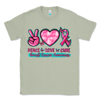 Matcha Peace Love Cure Breast Cancer Awareness Classic Tee - texasbilliewilder