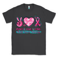 Smoke Peace Love Cure Breast Cancer Awareness Classic Tee - texasbilliewilder