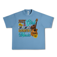Pebble Blue just a girl who loves country music Urban Heavy Tee - texasbilliewilder