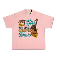 Salmon just a girl who loves country music Urban Heavy Tee - texasbilliewilder