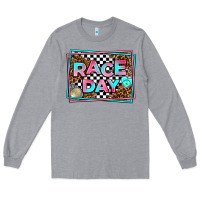 Heather Grey race day Long Sleeve Tee - AdoDesignShop