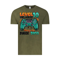Vintage Olive level 10 unlocked awesome since 2013 Vintage Tee - MaliasSmallBusiness