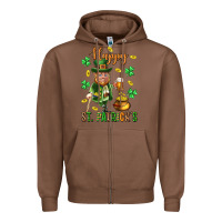 Chestnut Happy st. patricks day Zipper Hoodie - Neo Western
