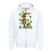 White Happy st. patricks day Zipper Hoodie - Neo Western