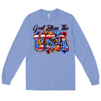 Colony Blue god bless the usa Long Sleeve Tee - Zillion Design Studio