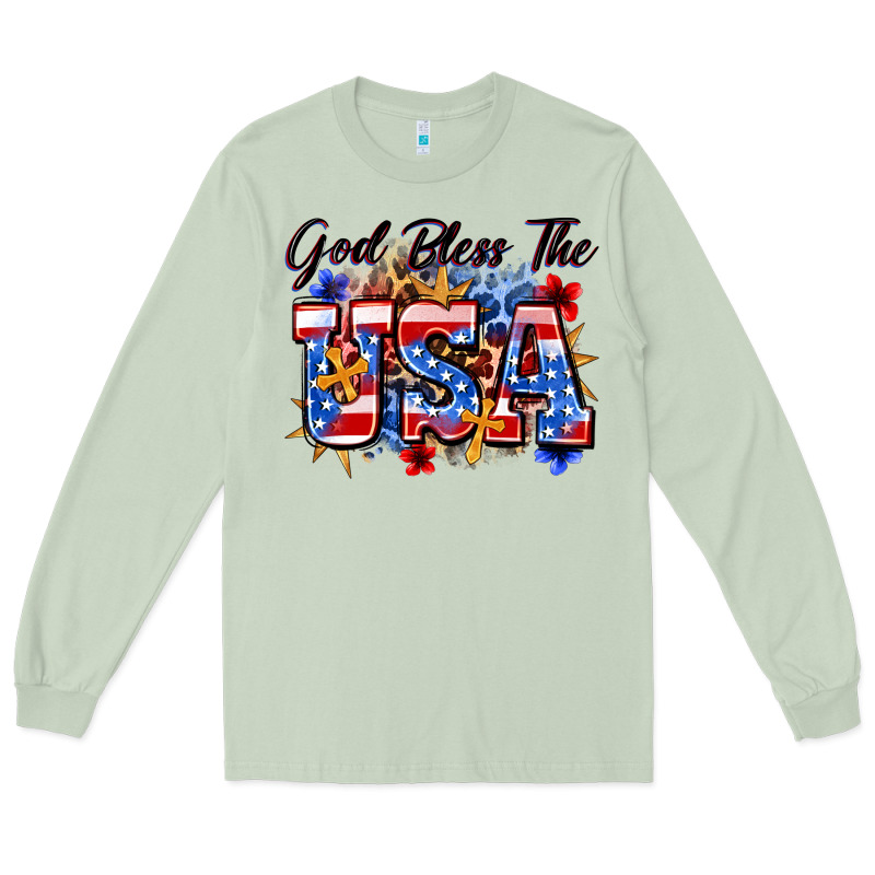 God Bless The Usa Long Sleeve Tee by Zillion Design Studio | Teevron