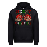Black Merry Christmas skeleton hands boobs Urban Hoodie - NancyCooperArtShop