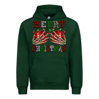 Forest Green Merry Christmas skeleton hands boobs Urban Hoodie - NancyCooperArtShop
