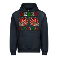 Navy Merry Christmas skeleton hands boobs Urban Hoodie - NancyCooperArtShop