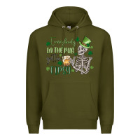 Army Green everybody in the pub gettin' tipsy Premium Hoodie - MaliasSmallBusiness