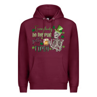 Burgundy everybody in the pub gettin' tipsy Premium Hoodie - MaliasSmallBusiness