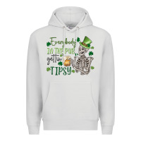 Dove Grey everybody in the pub gettin' tipsy Premium Hoodie - MaliasSmallBusiness