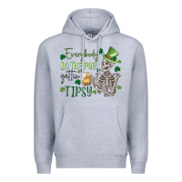 Heather Grey everybody in the pub gettin' tipsy Premium Hoodie - MaliasSmallBusiness