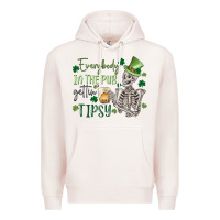Pale Pink everybody in the pub gettin' tipsy Premium Hoodie - MaliasSmallBusiness