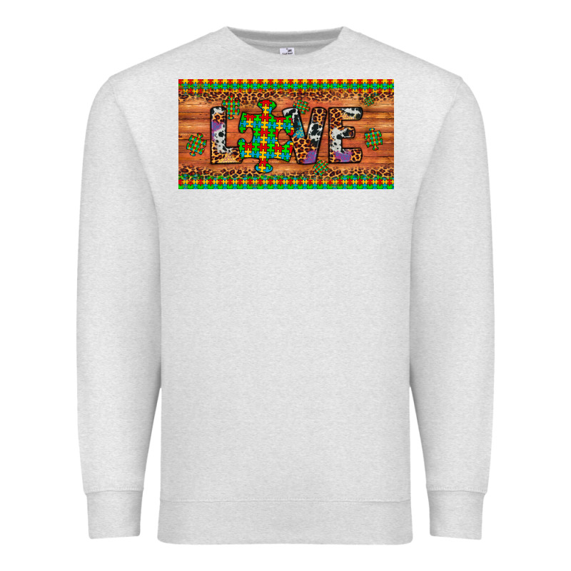 Love Autism Awareness License Plate Premium Sweatshirt by Artiststas | Teevron