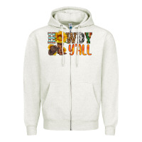 Oatmeal Heather howdy y all Zipper Hoodie - HRA Design Shop