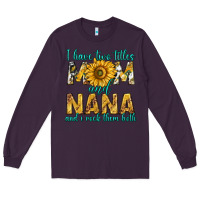 Plum i have two titles mom and nana and i rock them bot Long Sleeve Tee - texasbilliewilder