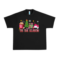 Black 'tis the season pink christmas Urban Heavy Tee - Zillion Design Studio