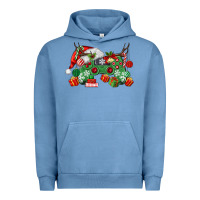 Pigment Pebble Blue Christmas Game Controller Urban Hoodie - MaliasSmallBusiness