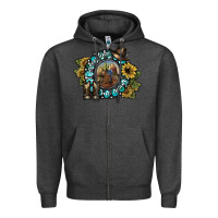 Charcoal Heather cowboy take me away 2 Zipper Hoodie - SublimationCraftShop