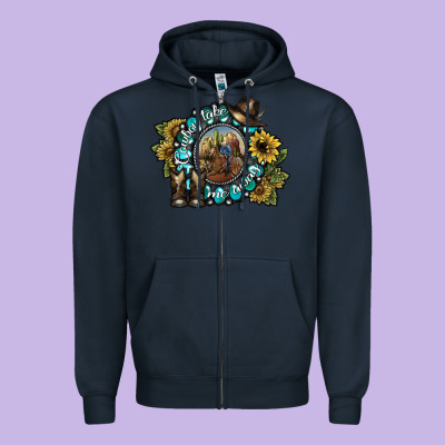 Cowboy Take Me Away 2 Zipper Hoodie Designed By Sublimationcraftshop