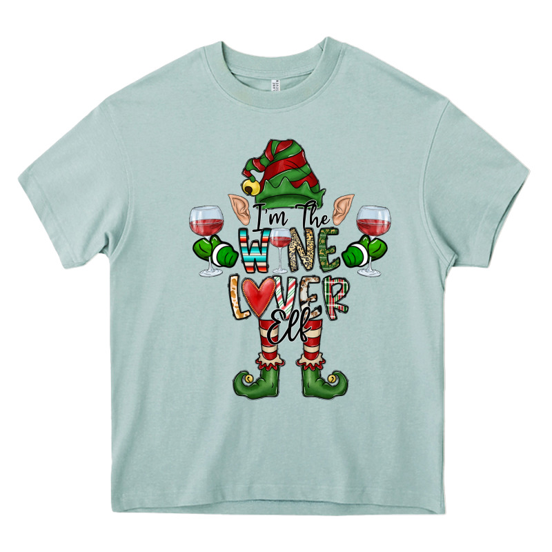 I'm The Wine Lover Elf Heavy Core Tee by CowhideDigitalArt | Teevron