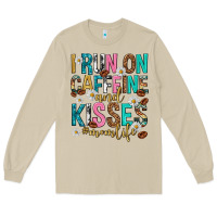 Mushroom i run on caffeine and kisses mothers day Long Sleeve Tee - texasbilliewilder