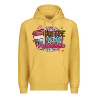 Antique Gold coffee is my valentine Premium Hoodie - MaliasSmallBusiness