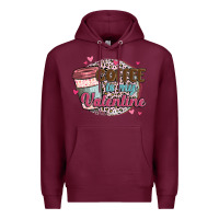 Burgundy coffee is my valentine Premium Hoodie - MaliasSmallBusiness