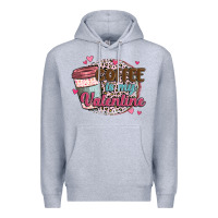 Heather Grey coffee is my valentine Premium Hoodie - MaliasSmallBusiness