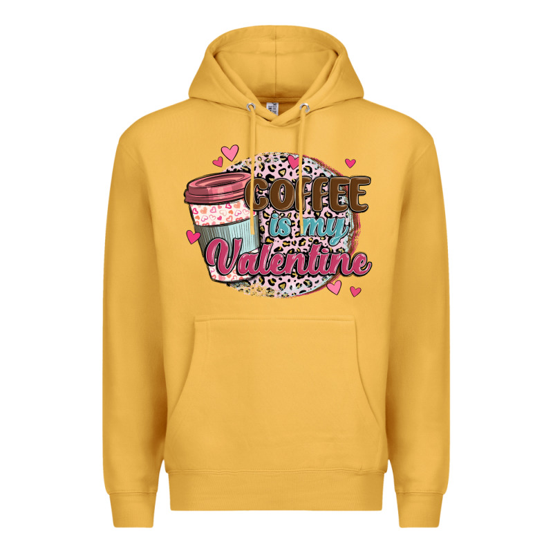 Coffee Is My Valentine Premium Hoodie by MaliasSmallBusiness | Teevron