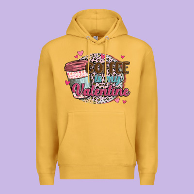 Coffee Is My Valentine Premium Hoodie Designed By Maliassmallbusiness