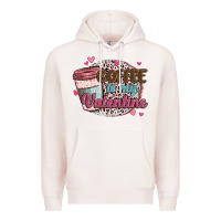 Pale Pink coffee is my valentine Premium Hoodie - MaliasSmallBusiness