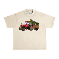 Sandshell Christmas Farm Tractor Urban Heavy Tee - RanaPortraitStore
