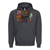 Smoke Brews And Boos Zipper Hoodie - CowhideDigitalArt