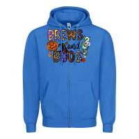 True Royal Brews And Boos Zipper Hoodie - CowhideDigitalArt