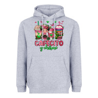 Heather Grey cafecito y chisme coffee cups Heavyweight Hoodie - Jasminsmagicworld