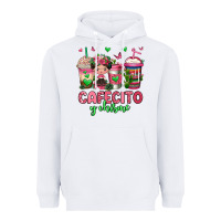 White cafecito y chisme coffee cups Heavyweight Hoodie - Jasminsmagicworld