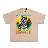 Burro life is better with a husky Urban Heavy Tee - texasbilliewilder
