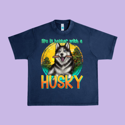 Urban Heavy Tee life is better with a husky