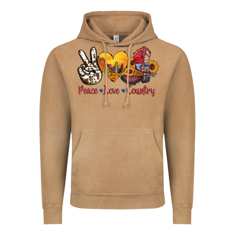 Peace Love Country American Texas Flag Boots Vintage Hoodie by AdoDesignShop | Teevron