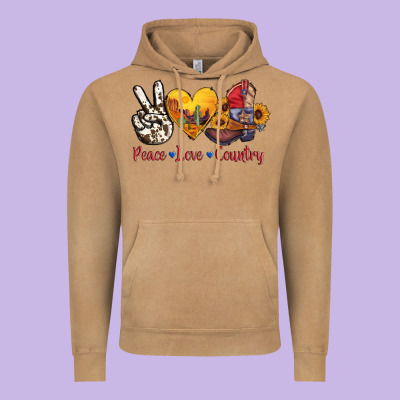 Peace Love Country American Texas Flag Boots Vintage Hoodie Designed By Adodesignshop