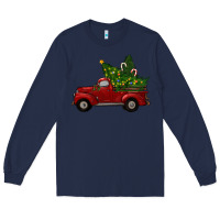 Navy christmas trees with truck Long Sleeve Tee - RanaPortraitStore