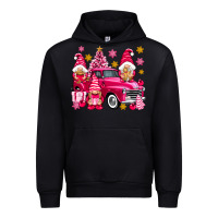 Black Pink christmas gnomes truck Urban Hoodie - NancyCooperArtShop
