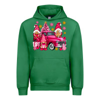 Emerald Pink christmas gnomes truck Urban Hoodie - NancyCooperArtShop